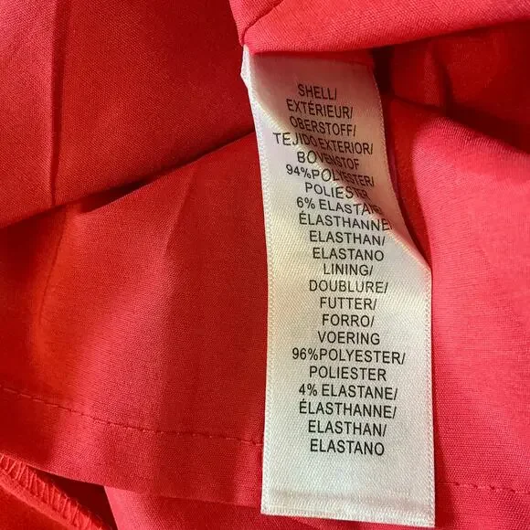 Aidan Mattox Backless High Low Halter Cocktail Dress Coral Pink Size 4 Midi - Picture 11 of 12